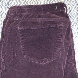 J Brand skinny leg Corduroy mulberry color